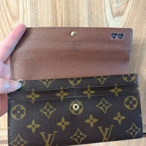 Auth Louis Vuitton Monogram Sarah wallet Firm Price